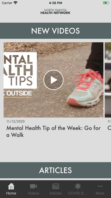 North Dakota Health Network Screenshot