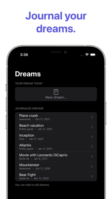 DreamLog - Track your dreams Screenshot