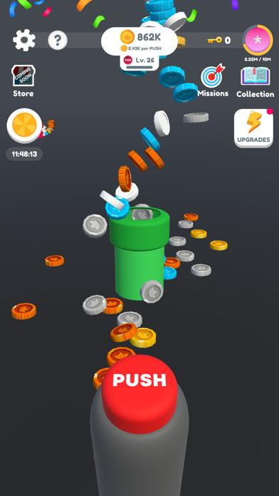 Idle Coin Button: Bitcoin game Screenshot