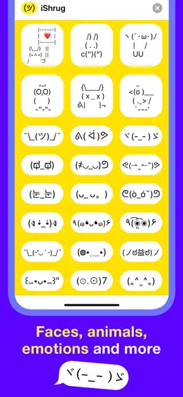 Game screenshot iShrug: Kaomoji and ASCII Art hack