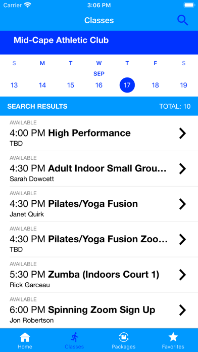 Mid-Cape Athletic Club Screenshot