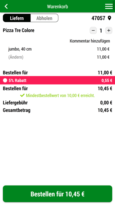 Pizzeria Calabria Duisburg Screenshot