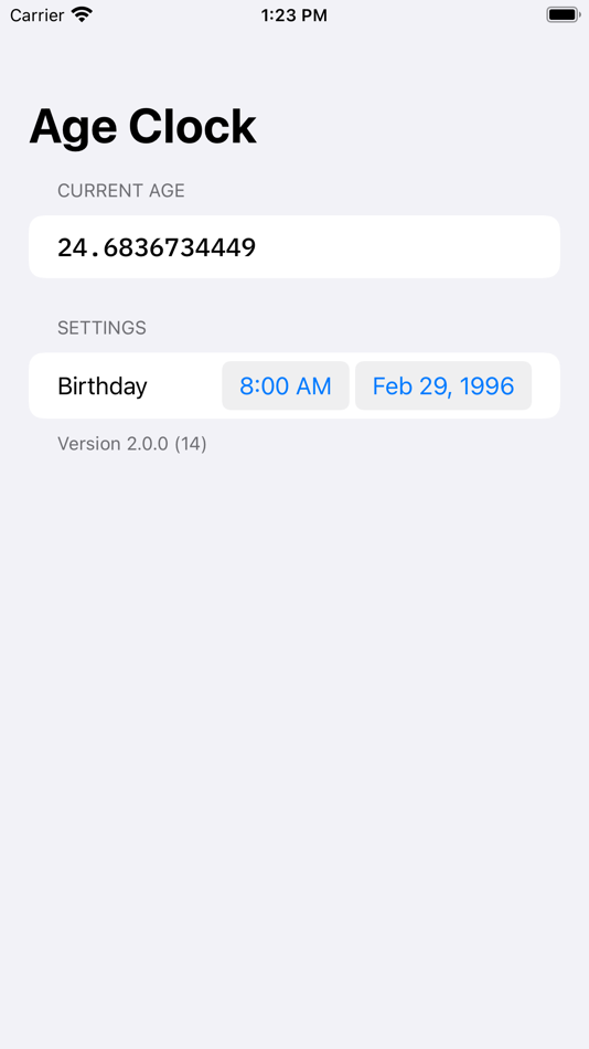 #1. Age Clock (macOS) Podle: 昊天 郑