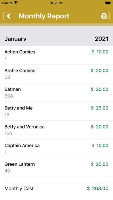 Comic Books Collector Screenshot
