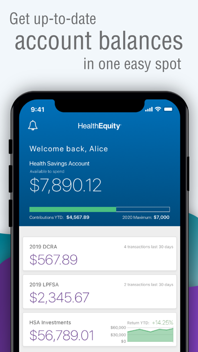 HealthEquity Mobile Screenshot
