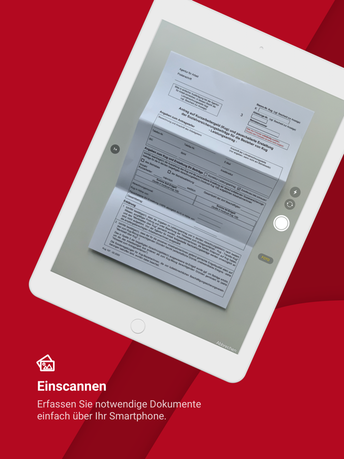 Kurzarbeit Dokumente senden