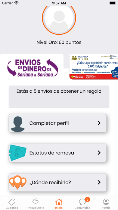 Soriana Envíos de Dinero Screenshot