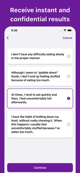 Game screenshot Binge Eating Disorder Test apk