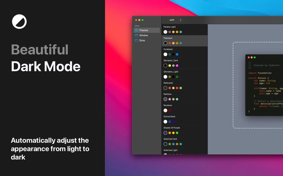 #4. Codeshot (macOS) By: Sarun Wongpatcharapakorn