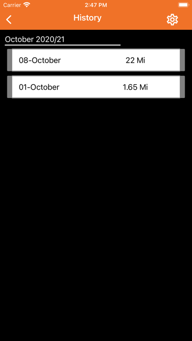 Mileage Track Screenshot