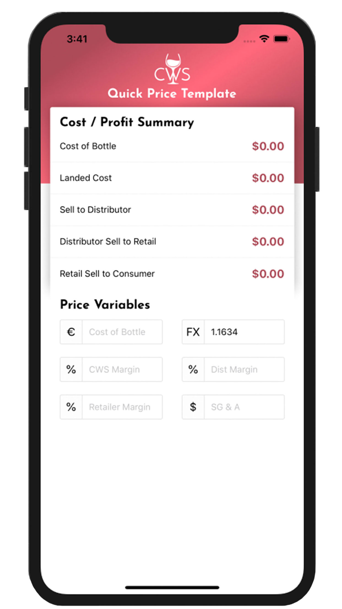 CWS Quick Price Template