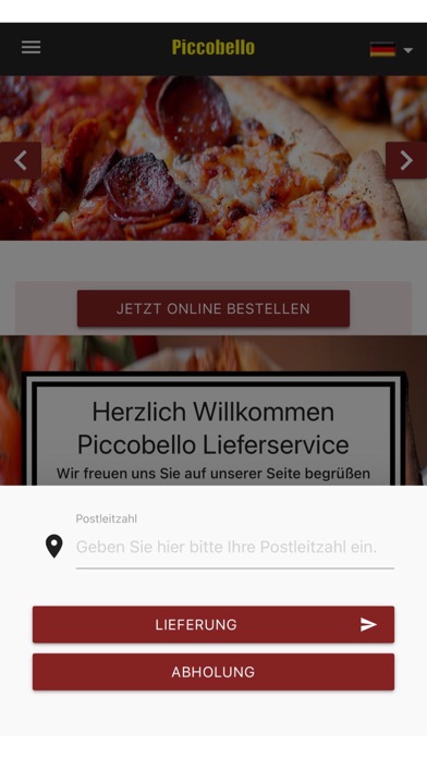 Piccobello Lieferservice Screenshot
