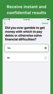 gambling addiction test iphone screenshot 2