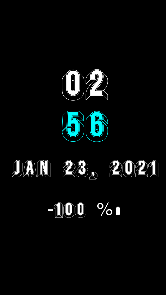 Digital Time-Big Clock Widget