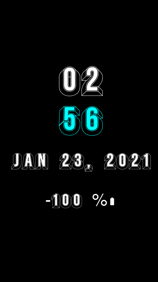 #5. Digital Time-Big Clock Widget (iOS) Podle: Bushra Parveen