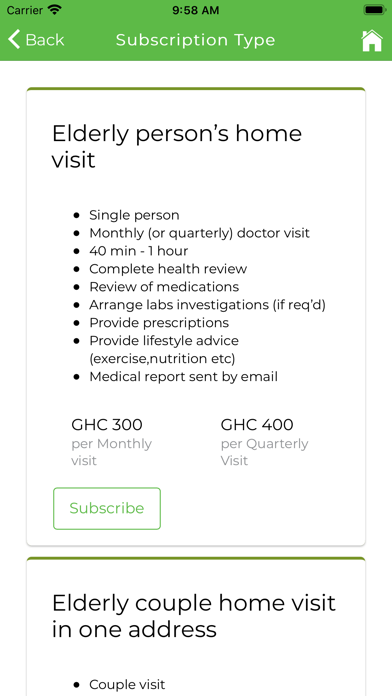 Ghinger Healthcare Screenshot