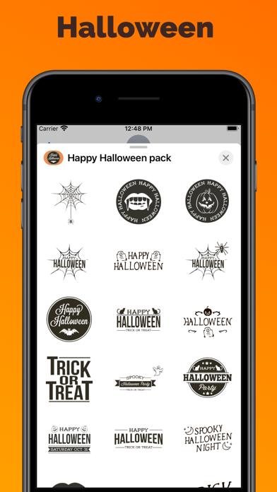 Screenshot #1 pour Halloween stickers emoji scary