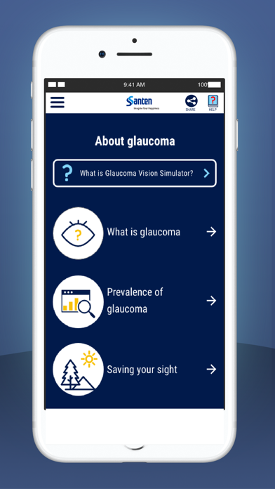 Glaucoma Vision Simulation Screenshot