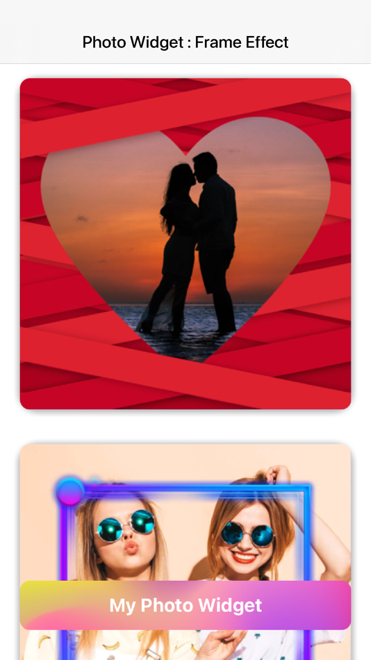 #4. Photo Widget : Frame Effect (iOS) بواسطة: Aaron Kwok