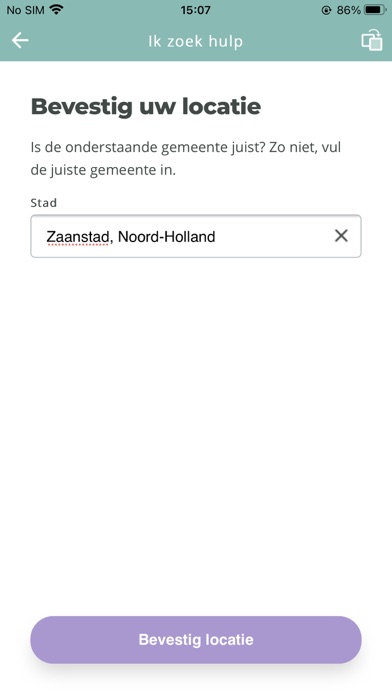 HulpApp – find the right help Screenshot