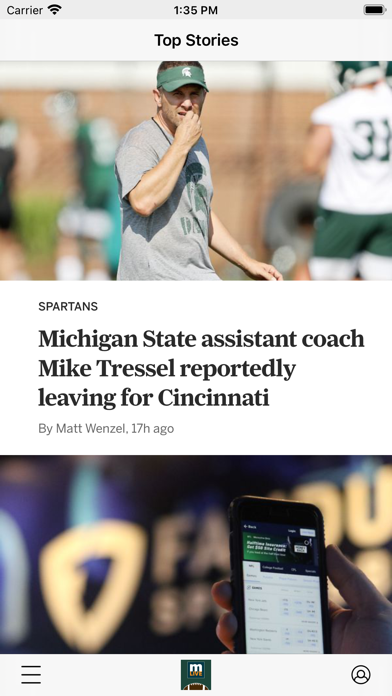 MLive: Spartans Football News Screenshot