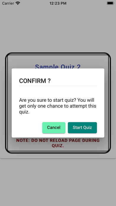 SGRDUHS Quiz App Screenshot