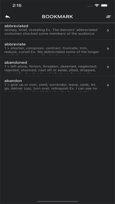 A-Z Synonyms Dictionary Screenshot