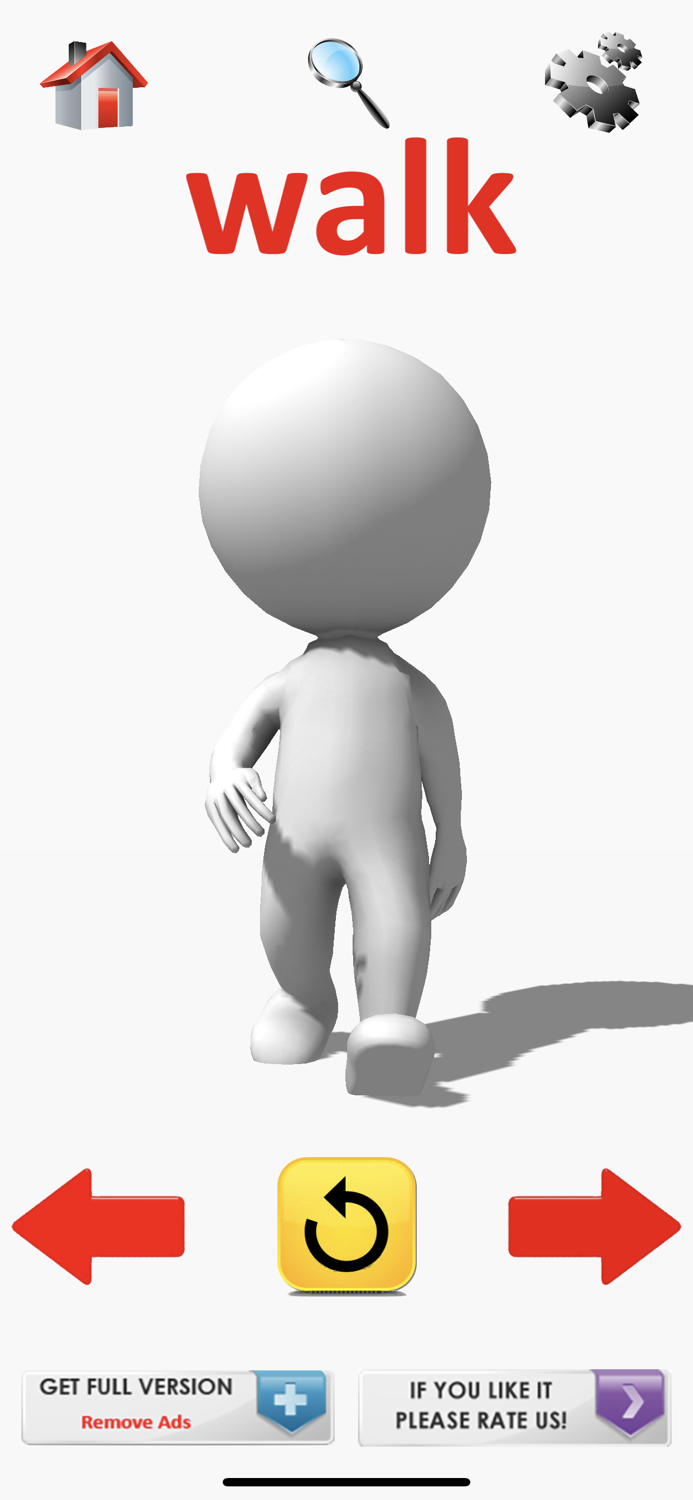 Action Words 3D Flash Cards