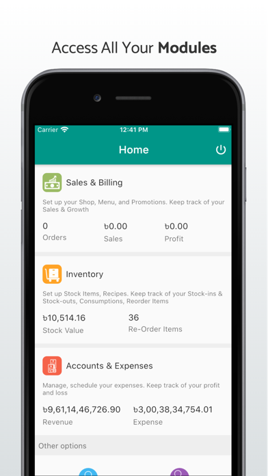 Quickly Restaurant BackOffice Screenshot