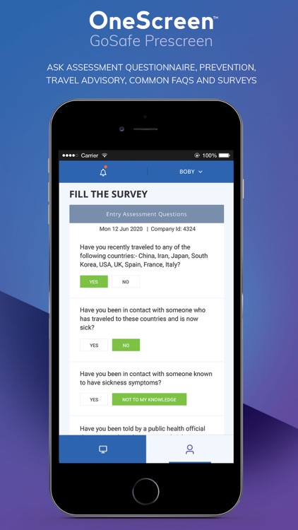 OneScreen GoSafe Prescreen