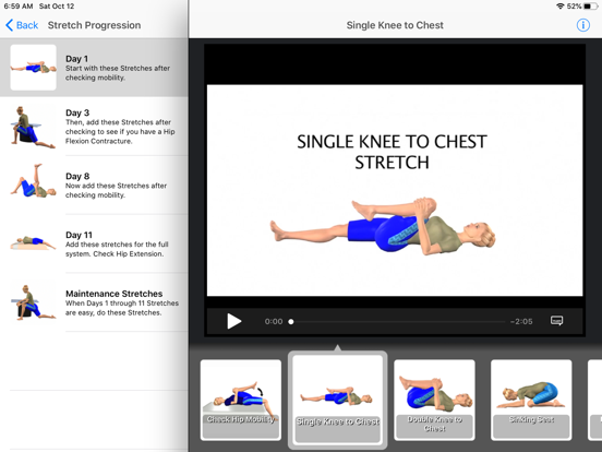 Stretch For Pain Relief Lower iPad screenshot 6 - Health & Fitness app