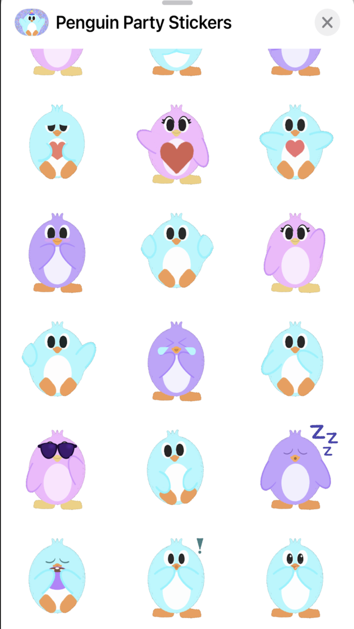 Penguin Party Stickers