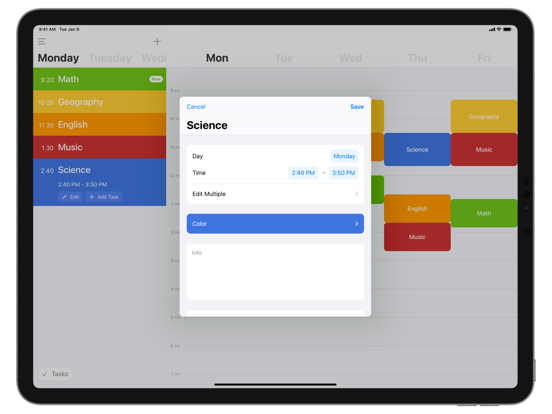 Class Timetable - Schedule App screenshot 3