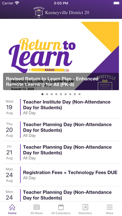 Screenshot 1 of Keeneyville District 20 App