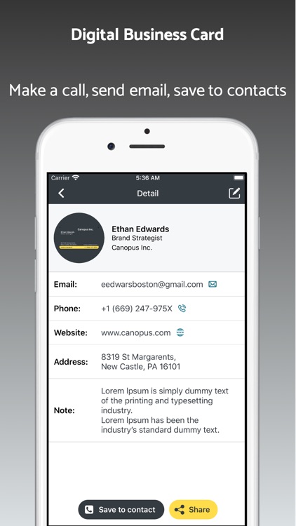 Business Card Reader - Scanner screenshot-5