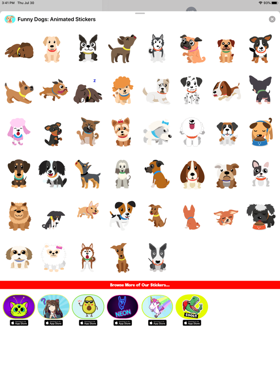 Screenshot #5 pour Funny Dogs: Animated Stickers