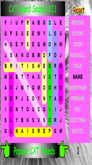 SLX Cat Word Search Screenshots