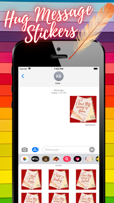Screenshot #2 pour Hug Message Stickers