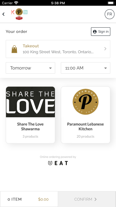 Paramount Fine Foods Screenshot