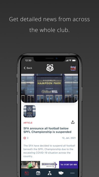 Gretna FC 2008 Official App Screenshot