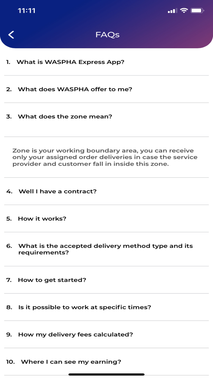 Waspha - Driver App