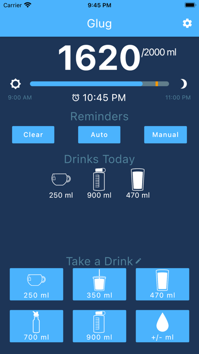 Glug: Drink Water Reminders Screenshot