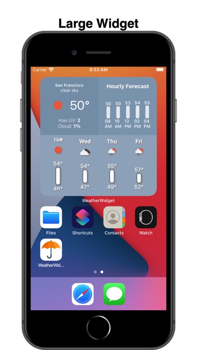 Screenshot #3 pour WeatherWidget: Quick Glance