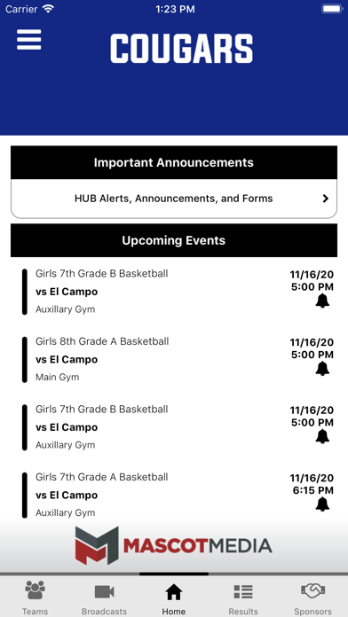 Brazosport ISD Athletics Screenshot