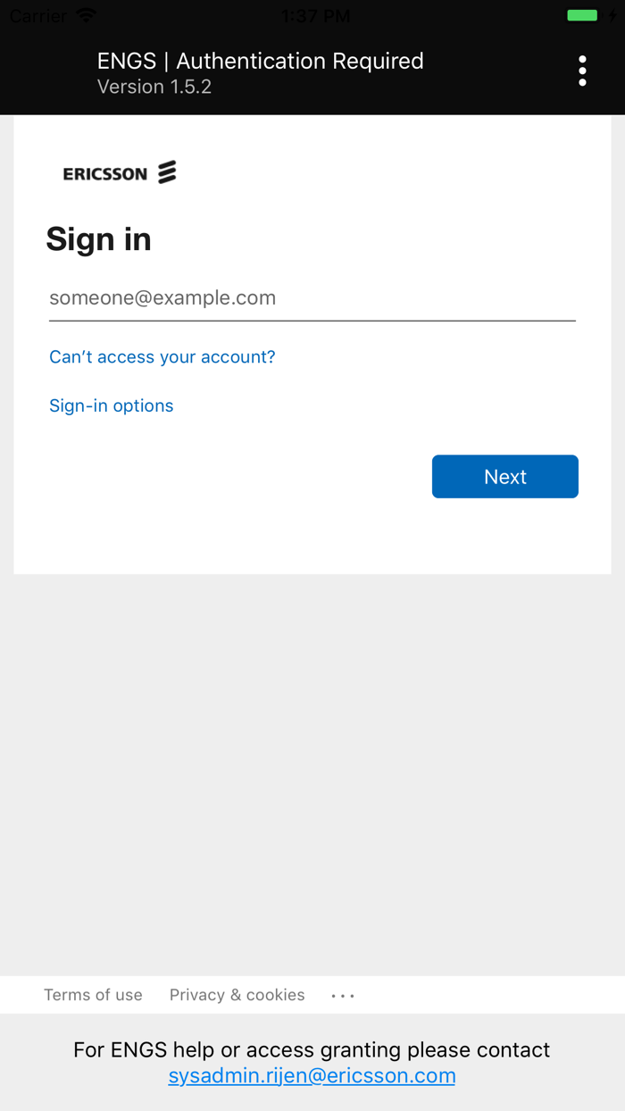 Ericsson Nxt Gen Support