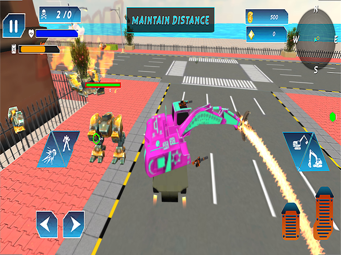 Excavator Robot Transform Game