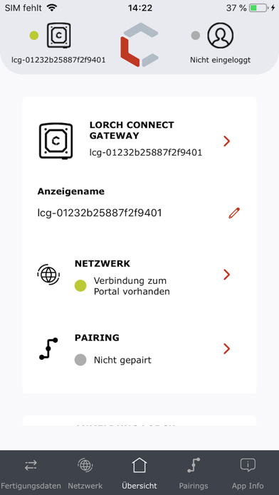 Screenshot #1 pour Lorch Connect Gateway App(LCG)