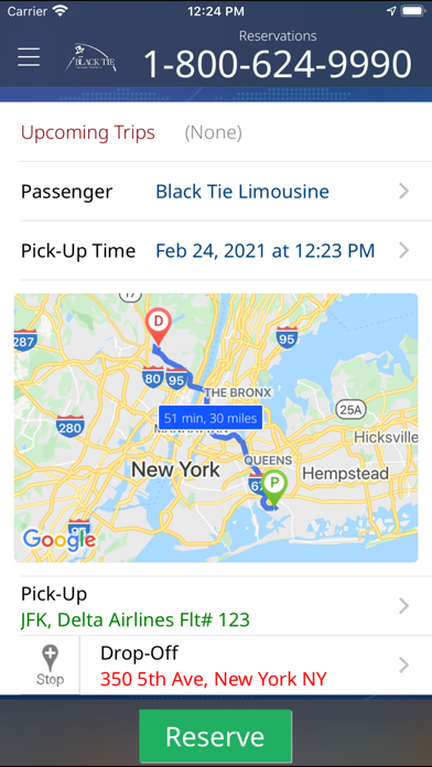Black Tie Limousine Screenshot