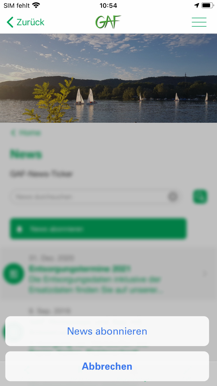 GAF Recyclingkalender