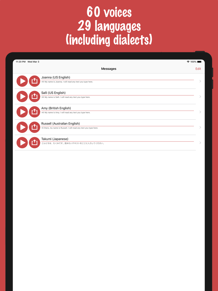 Say it - text-to-speech